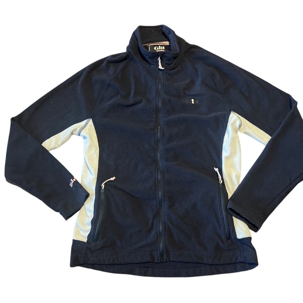 Gill Marine Womens‎ Thermal Microfleece Jacket Navy & white Size 8 EUC
